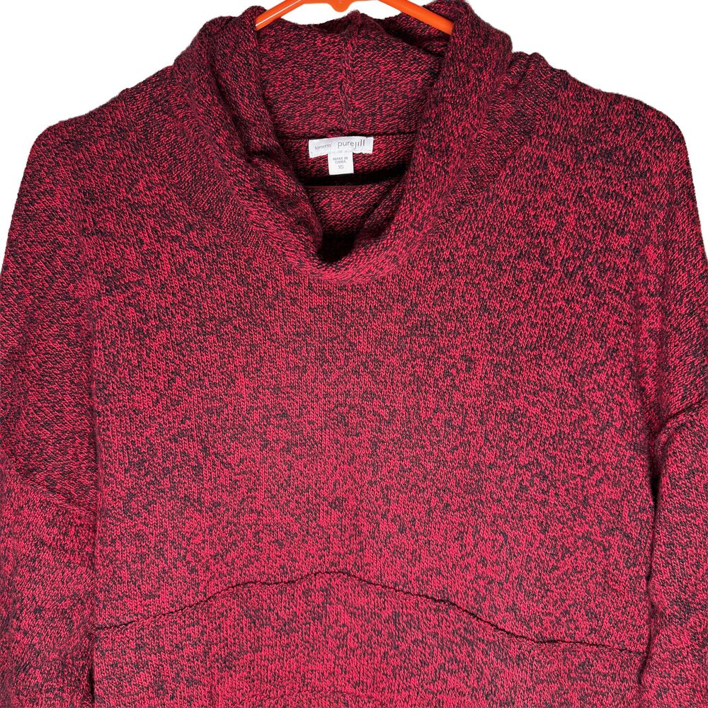Pure Jill Women's Red & Black Kimono Sleeve Sweater - Size XS